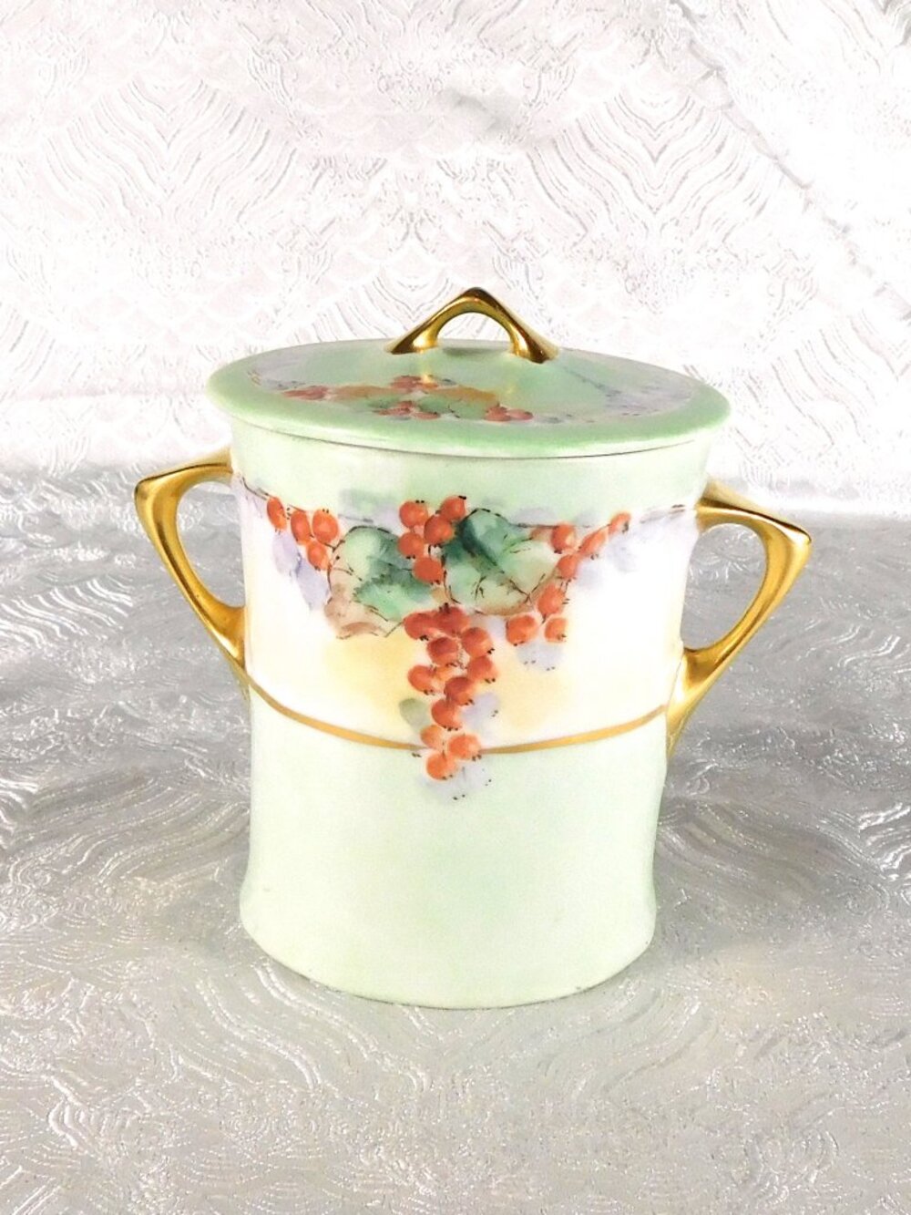 Hutschenreuther Hand Painted Mint Green Evaporated Milk Jar # 27789